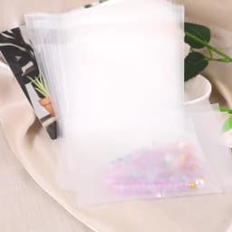 100pcs Transparent Frosted Opp Bag Self Adhesive Pouch for DIY Handmade Candy Cookie Gifts Packaging Bag