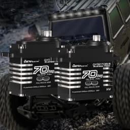 Waterproof IP68 Servo Large Torque Magnetic Induct 8.4v Brushless 70kg Servo Steel Helical Gear Remote Cars Accessories1/8 1/10
