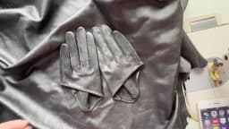 Sunscreen Gloves Women's Single Genuine Leather Half-palm Gloves Real Sheepskin Stage Show Driving gloves No Lining