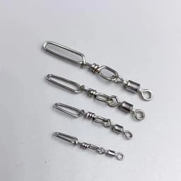 20Pcs Stainless Steel Fishing Connection Quick Snap Rotating Guide Ring for Sea Fishing Rod Line Connection Accessories
