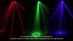HCWE  21 Lens LED Stage Lamp DJ Projector Strobe Effect Laser Lights Party 21 Eyes Disco Light for Night Club Bar KTV Lighting