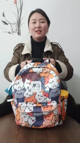 Cute Cat Boys Girls Book Bag School Backpack Travel Mochila Rucksack Student Amime Backpacks