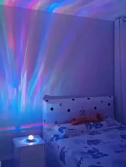 LED Starry Sky Aurora Projector Light 16 Colors Night Light with Remote USB Powered Auto Rotate RGB Ambient Light Birthday Gift