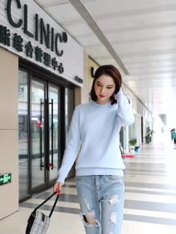 Autumn and Winter New 100% Mink Cashmere Women's Sweater Half High Collar Pullover Casual Knitting Korean Loose Fashion Top