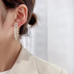 Luxury Sparking Rectangular Crystal Zircon Long Tassel Clip on Earrings for Women Bridal Wedding Without Piercing Jewelry