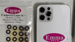 2Set Original Sapphire Back Camera Lens Glass for iPhone 16 15 14 13 12 Pro Max Mini Replacement Parts