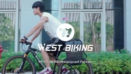 WEST BIKING Waterproof Bicycle Rear Bag 25L Large Capacity Luggage Rack Side Bag Expandable Cycling Travel Bag Men Shoulder Bag