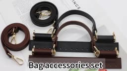 1Set High Quality Leather Bag Strap Handmade Handle Woven Bags Handbag With Hardware Accessories for DIY Shoulder Handbag Belt