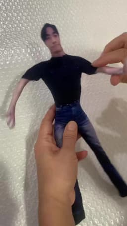 1/5PCS Custom Photo Stuffed Plush Doll, Personalized Long Body Bendable Toy with Clothes Print, Poseable Action Figure Decor