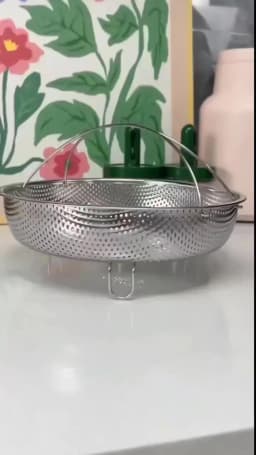 TastyWay Multi-function Stainless Steel Steaming Tray Drain Basket Durable Fruit Vegetable Drainage Basket Cooking Steaming
