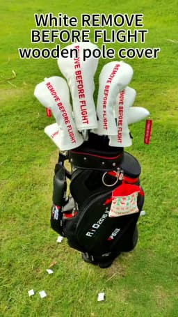 Red Remove Before Flight Golf Headcover Golf 460CC Driver Cover Wood Hybrid Mallet Cover