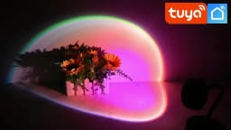 Tuya Smart Sunset Lamp Night Light Sunset Projector Smart Life APP Remote Led Lights For Photography Selfie Party Decoration