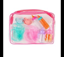 Magic Disappearing Baby Bottle Toy Set, Realistic Doll Feeding Accessories with Pacifier Juice Bottle Spoon, Pretend Play