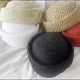 Straw Pillbox Hat Summer Beret Sun Hats Japanese Retro Weeding Fedora Hostess Fashion Millinery Fascinator Designer Painter Hat
