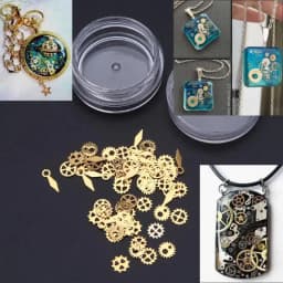 1 Box DIY Mixed Steampunk Watch Gear Cogs Watch Findings for Crafting Jewelry Making Mold Fillings Nail Art Accessory