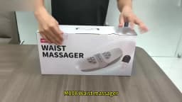 Electric Lumbar Traction Device Wireless Waist Back Massager Back Stretcher with 10 Metal Heads Deep Kneading for Total Relax