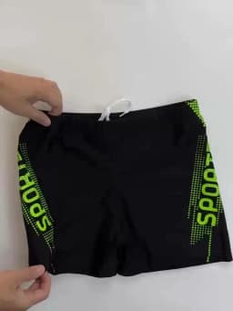 'Sport' Print Board Shorts, Quick-drying Drawstring Men's Swim Trunks, Men's Swimwear, Shorts for Summer Beach Pool
