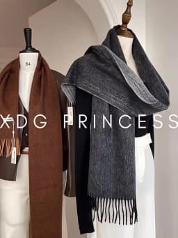 High Quality Australia100% Pure Wool Scarf Women Fall Winter Design Double-Sided Stitching Knitted Cashmere Shawl Female Muffler