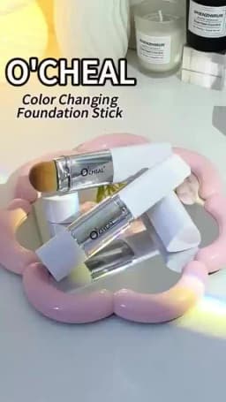O'CHEAL Temperature Changing Foundation Stick Facial Coverage Blemishes Pores Double-Headed Face Matte Makeup Foundation Cream