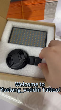 Professional Tattoo Fill Light with 120 LED Beads Reduce Reflected Light of Tattoos 52mm CPL Lens Filter Compatible Any Phone