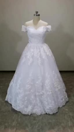 White Off the Shoulder Vestido De Noiva Wedding Dress Custom-made Plus Size Vestidos De Novia Bridal Tulle Mariage Customized
