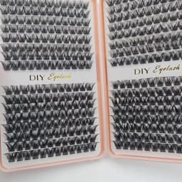 Individual Lashes 10-14mm 384pcs Cluster Lashes Natural Look Mixed Tray DIY Eyelash Extension Volume Clusters Eyelashes