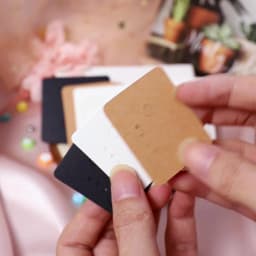 50pcs 3.8x4.8cm Display Card for Earrings Ear Studs Blank Kraft Paper Tags