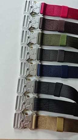 38mm Tactical Belt for Men Heavy Duty Nylon Waist Belt with Silver Buckle Unisex Designer Jeans Belt for Women