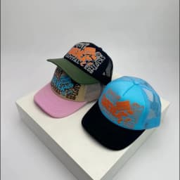 New Unisex American Style Graffiti Printed Letters Baseball Hats Sunshade Color Block Breathable Hip-hop Trucker Caps Versatile