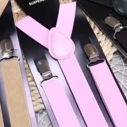 Suspenders Man Bowtie Solid Color Elastic PU Leather Suspenders For Man Belt Adjustable Straps Wedding Bow Tie Accessories Gifts