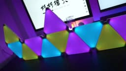 Smart APP WIFI RGB Thin Quantum Lamp USB 5V Music Sync LED Night Light For Game Party Room Decor Atmosphere Triangle Wall Lights