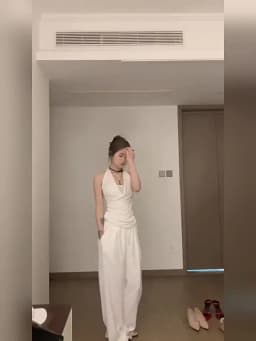 Spring Summer Cotton Linen Wide Leg Pants Women Solid Color High Waist Straight Trousers Woman 2026 Lace Up Casual Pants Female