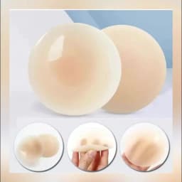 1 Pair Reusable Breast Petals Nipple Cover Invisible Petal Adhesive Strapless Backless Stick on Bra Silicone Breast Patch