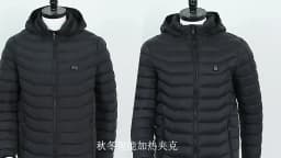 New Men Winter 15 Zone Intelligent Heating Hooded Cotton Jacket Versatile Dual Control Heating Electric Warm Coat(No Power Bank)