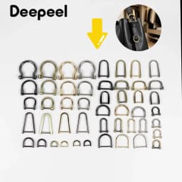 5Pcs Detachable Screw D Buckle U Ring Metal Bag Chain Adjuster Hanger Hooks Clasp Handle Connector DIY Bags Hardware Accessories