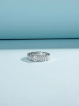 MODIAN D Color Moissanite Ring 925 Sterling Silver Trendy Wide Eternal Stackable Finger Rings For Women Unisex Fine Jewelry