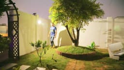 Intelamp 4400mAh 2 Pack Outdoor Solar Light Solar Lamp Waterproof Street Light Security Flood Lights For Garden Yard Patio Porch