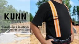 KUNN Safety Reflective Suspender Safety & High Visibility Men Work Suspender