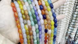 8 10 12mm Faceted Natural Stone Oval Shape Agates Crystal Turquoises Beads For Jewelry Making DIY Necklace Bracelet Accessories