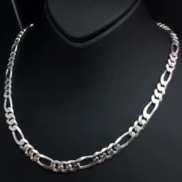 S925 Sterling Silver Figaro Chain, Classic and Stylish, 8mm Wide, Unisex, Perfect Gift for Lovers, Friends, or Fathers, Jewelry for Christmas, Holidays, or Anniversaries, 0.7 oz.