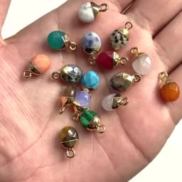 5pcs Natural Stone Oval Faceted Charm Pendant for DIY Jewellery Making Necklace Earrings Gem Pendant Accessory 6x10MM Wholesale