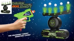 Newly Upgraded Luminous Electric Floating Target Children's Shooting Competition Soft Sponge Toy Gun Set Outdoor Sports Toy Gift