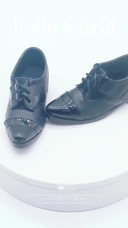 9-11cm Shoes for Doll Fits BJD Uncle Spherical Joint Doll Fashion Stitching Leather Shoes Black, Brown