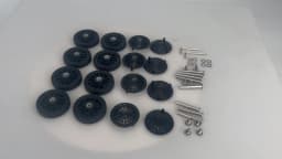 8Pcs Black Luggage Wheel Replacement with Screw Travel Suitcase Wheel Replacement Suitcase Parts 55mm Axles Caster Repair Kit