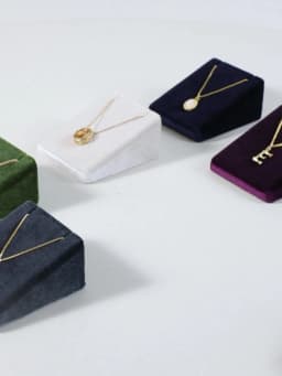 Yinbeini Velvet Pendant Necklace Display Stand Earring Stud Jewelry Display Prop Holder for Retail Showcase TB030