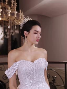 BEPEITHY Customized Strapless A Line Wedding Dresses For Women 2026 Spring Off Shoulder Lace Bride Plus Size Bridal Gown