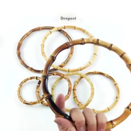 1/2/4Pcs Deepeel 7-18cm Natural Bamboo Bag Handles for Women Handbag Purse Handle Woven-Bag Ring DIY Handmade Bags Accessories