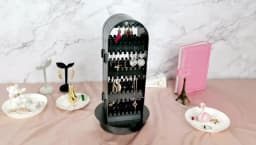 60 to 360 holes Plastic Earrings Studs Display Rack Folding Screen Earring Jewelry Display Stand Holder Storage For Stud