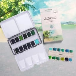 SeamiArt Watercolor Paint Solid Transparent Acuarelas Travel Hand Account Water Color Painting Illustration Art Supplies