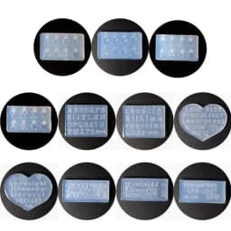 1 Pc Mini Letters Numbers 3D Nail Art Decorations UV Crystal Epoxy Mold Nail Ornaments Silicone Mould DIY Crafts Jewelry Casting